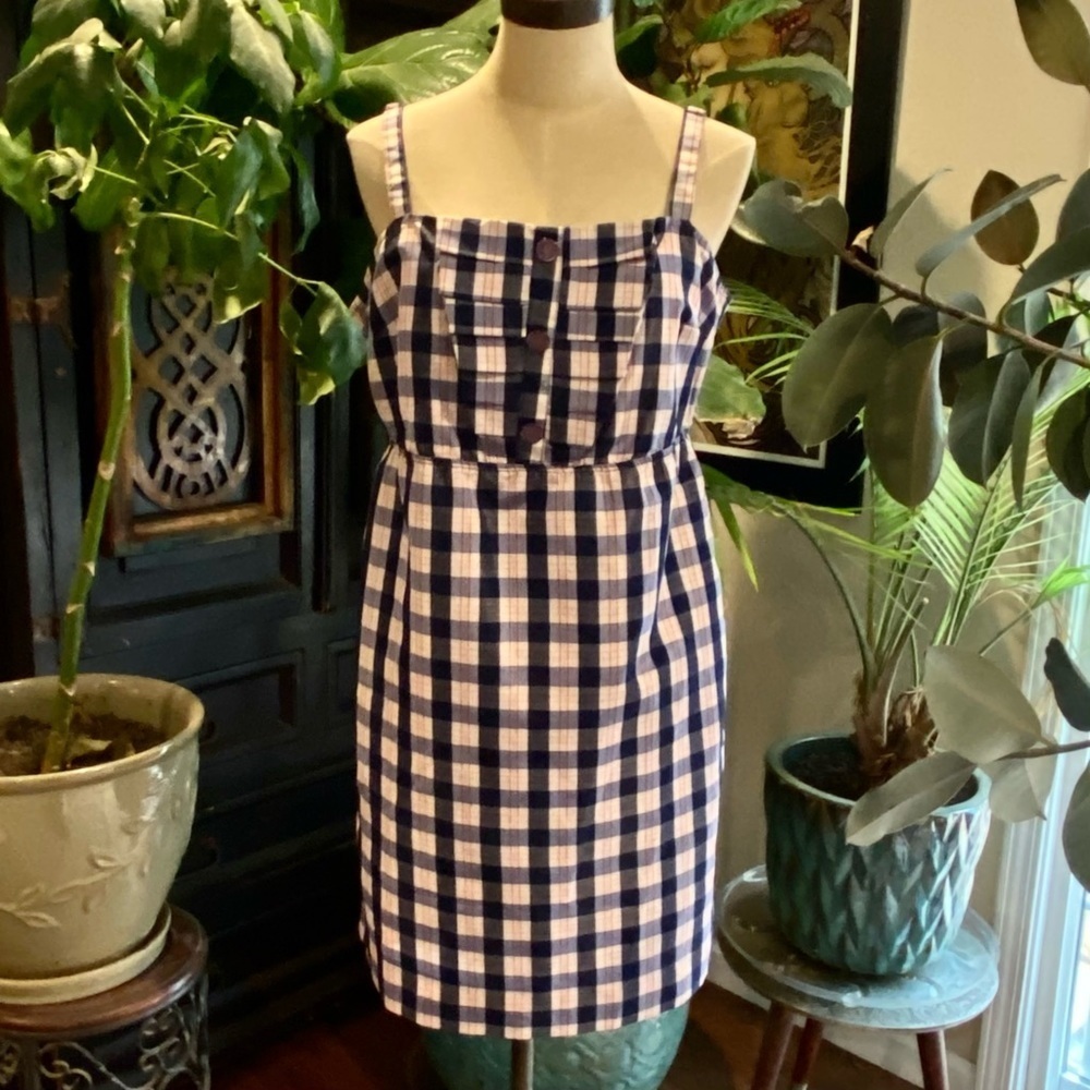 Anthropologie Plaid Sheath Tank Dress